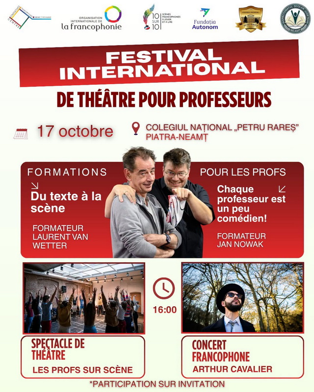 Festival internațional de teatru francofon la C.N. „Petru Rareș” Piatra-Neamț