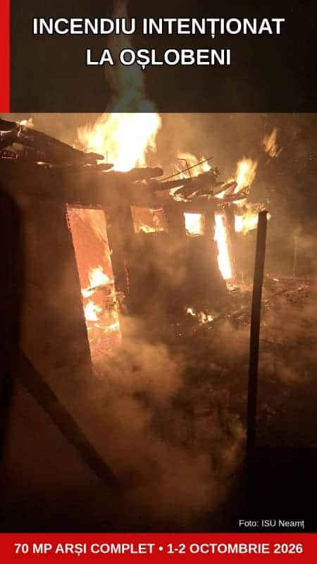 Cazul femeii acuzate de incendiul de la Oșlobeni – pagubă de 20.000 de lei!