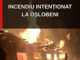 Neamț. Incendiu provocat intenționat la Oșlobeni, cu daune importante
