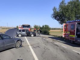Botoșani. Foto. Tânăr accidentat grav după o coliziune la Vlădeni