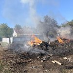 Iași. Foto. Incendiu provocat de copii în apropierea casei!