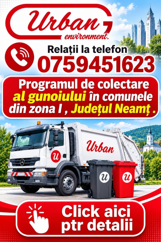 Program de colectare a deșeurilor zona 1 Neamț