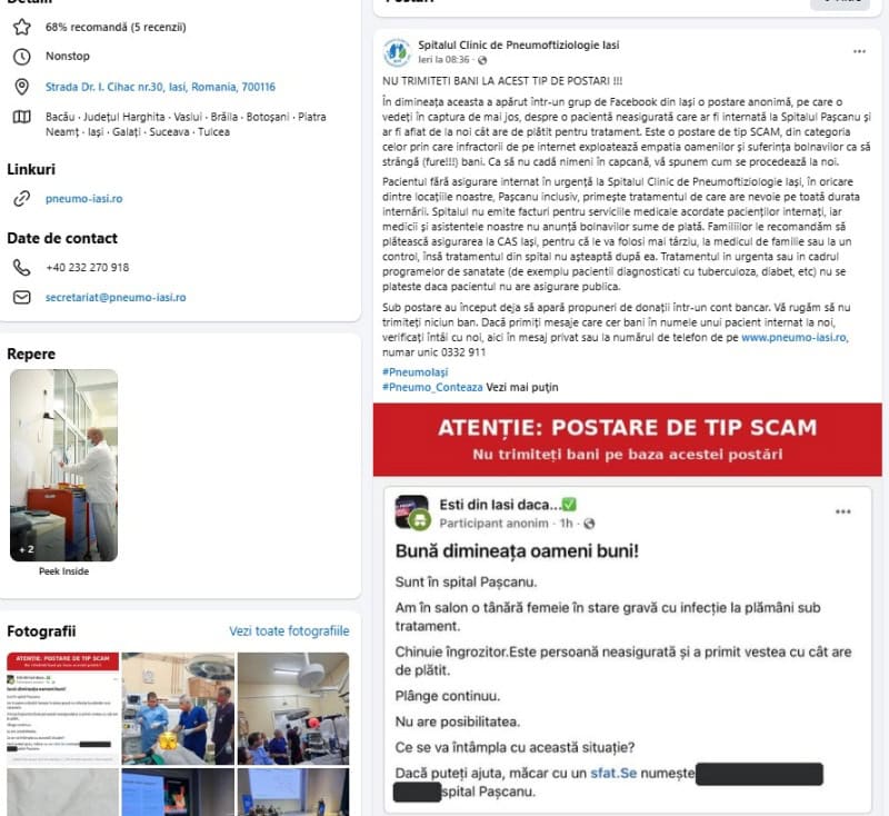 Spitalul de Pneumoftiziologie din Iași, ținta unei tentative de fraudă. „Nu percepem bani pentru îngrijiri urgente, indiferent dacă pacientul este asigurat sau nu” Spitalul de Pneumoftiziologie din Iași, ținta unei tentative de fraudă. „Nu percepem bani pentru îngrijiri urgente, indiferent dacă pacientul este asigurat sau nu”