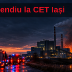 Incendiu la CET Iași, pe Calea Chișinăului. Flăcările au cuprins circa 1.000 de metri pătrați dintr-o hală