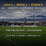 Fotbal, Liga a III-a, seria 1: liderul a câștigat deja la Bacău, iar Ceahlăul joacă derby-ul codașelor cu Pașcani